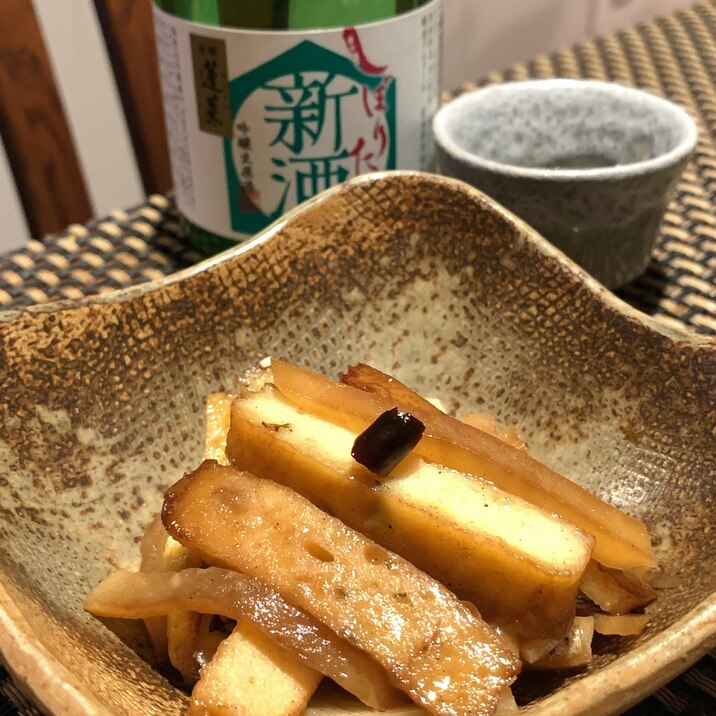 豆腐かまぼこと大根のピリ辛炒め煮